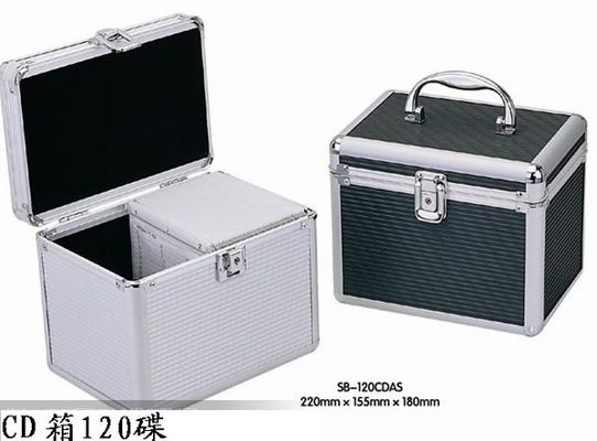 Boîtes de rangement CD de cas de stockage argenté léger de CD et de DVD pour la maison