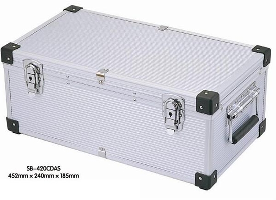 métal CD en aluminium de transport de cas du stockage 120pcs/poignée en plastique