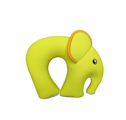 Oreiller de cou d'enfants de repos d'avion avec la forme d'éléphant d'impression de Silkscreen de logo