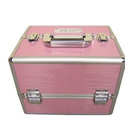 Cas en aluminium professionnel de maquillage de cas cosmétique de beauté avec la poignée en métal