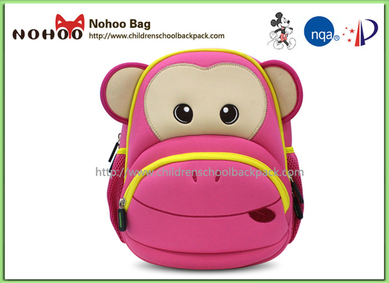 Sac à dos frais confortable d'école pour des filles de garçons, singe de la bande dessinée 3D